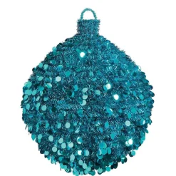 Best DecoWoerner Dekokugel Tinsel, 100 Cm Ø, Türkis