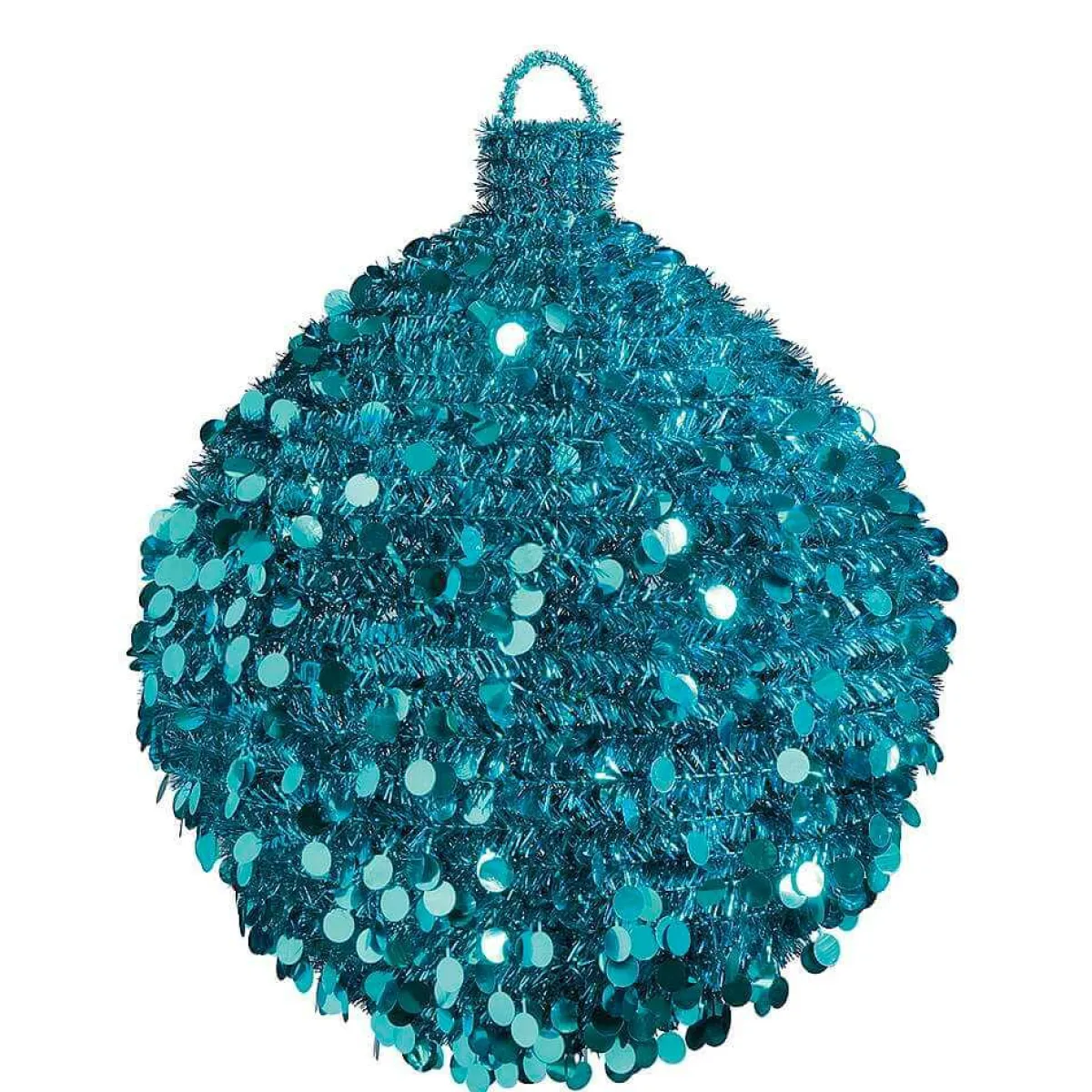 Best DecoWoerner Dekokugel Tinsel, 100 Cm Ø, Türkis