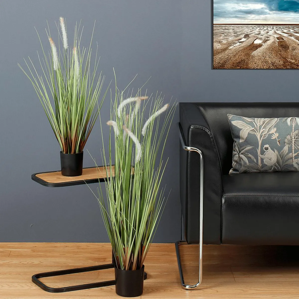 Clearance DecoWoerner Deko-Lampenputzergras Im Schwarzen Topf B1, 90 Cm grün