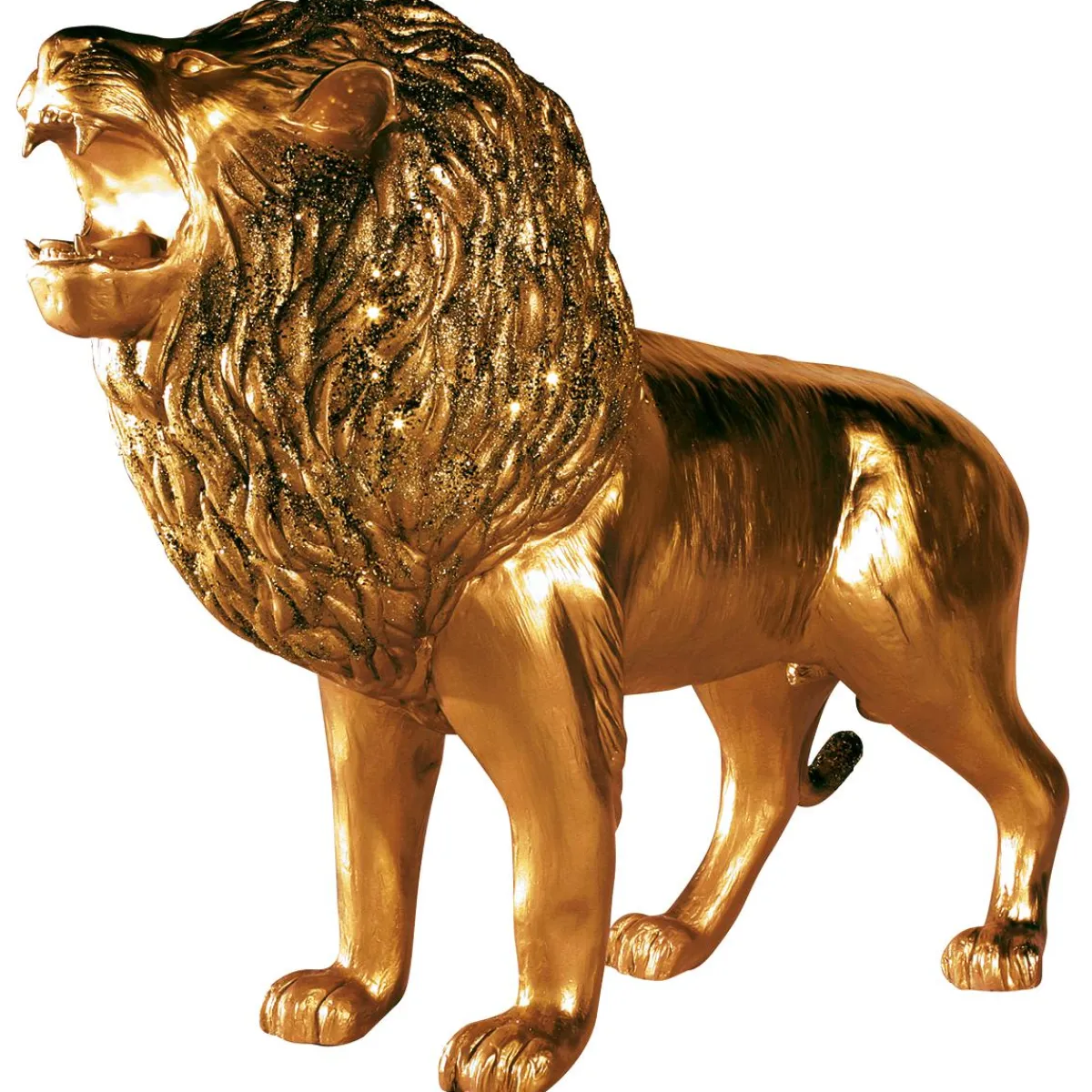 Outlet DecoWoerner Deko-Löwe 140 Cm Lang, gold