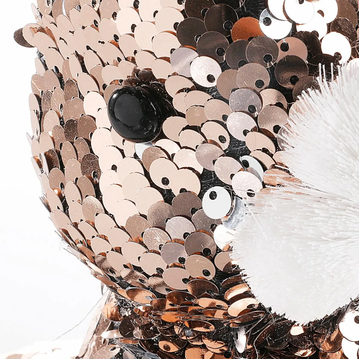 Sale DecoWoerner Deko-Oster-Hase Mit Wendepailletten Kupfer Und , 21 Cm silber