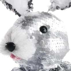 Sale DecoWoerner Deko-Oster-Hase Mit Wendepailletten , 35 Cm silber