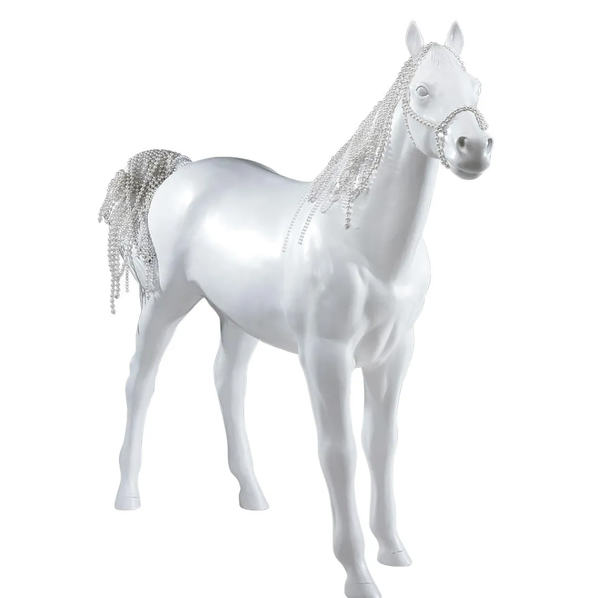 DecoWoerner Deko-Pferd 195 Cm Hoch, weiß