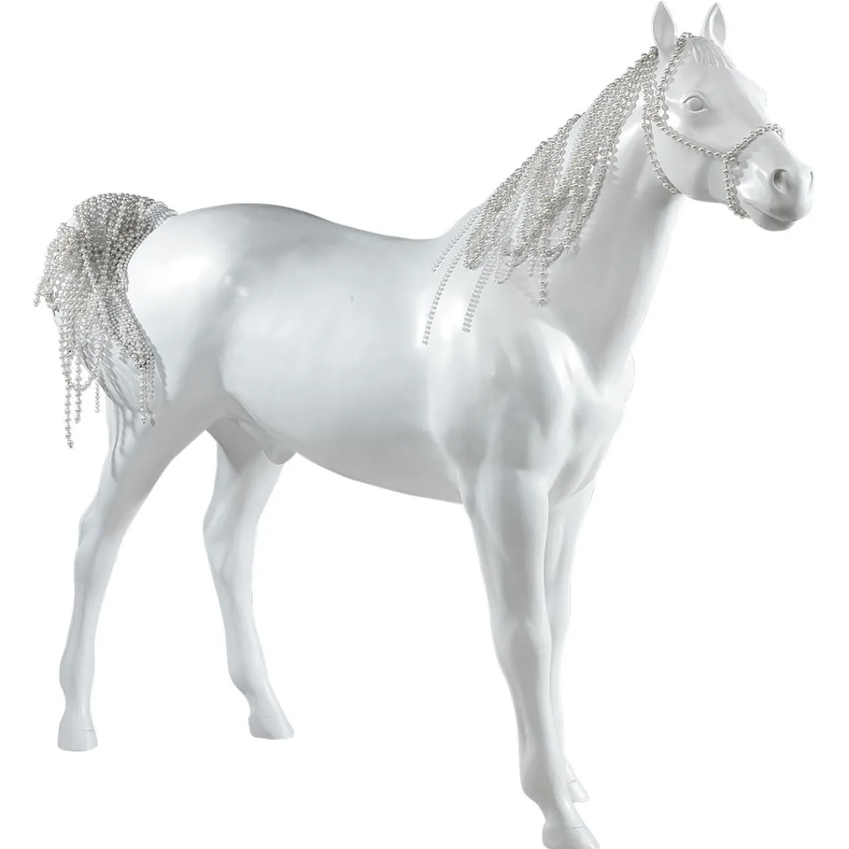 DecoWoerner Deko-Pferd 195 Cm Hoch, weiß