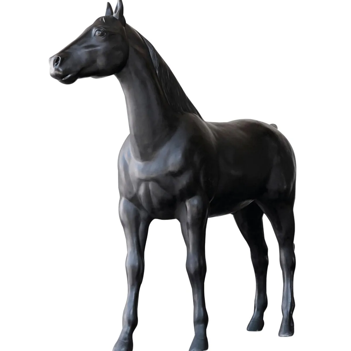 Discount DecoWoerner Deko-Pferd 195 Cm Hoch, schwarz