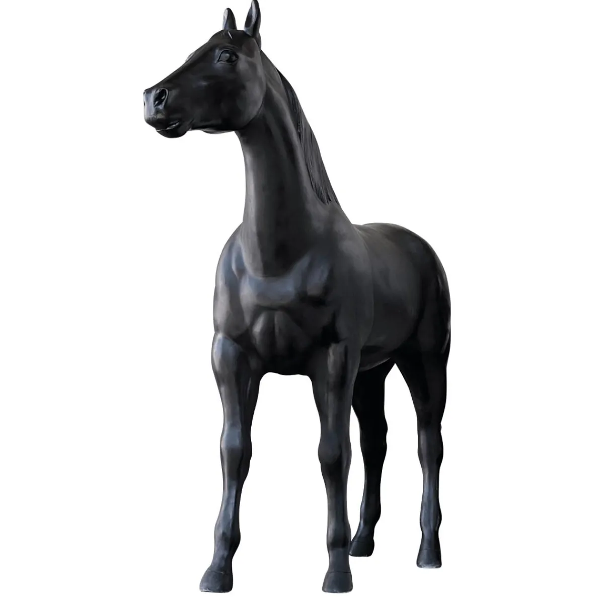 Discount DecoWoerner Deko-Pferd 195 Cm Hoch, schwarz