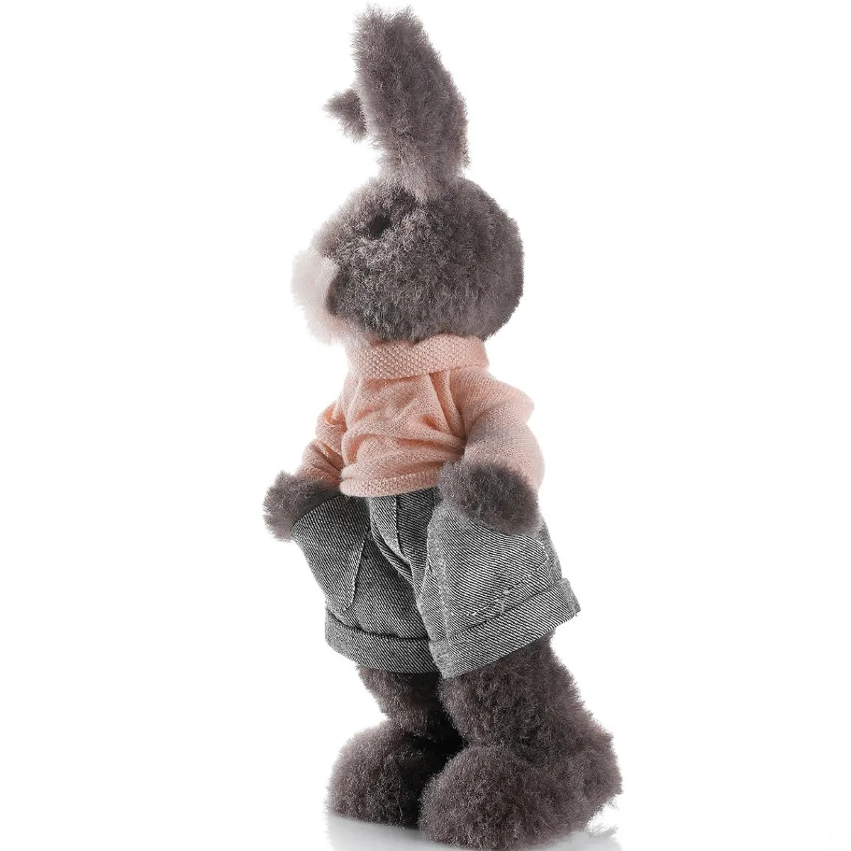 Best DecoWoerner Deko-Plüsch-Oster-Hase 40 Cm Hoch, Grau