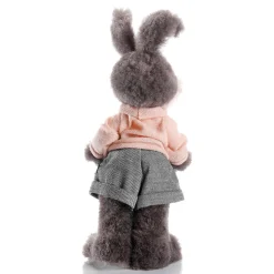 Best DecoWoerner Deko-Plüsch-Oster-Hase 40 Cm Hoch, Grau
