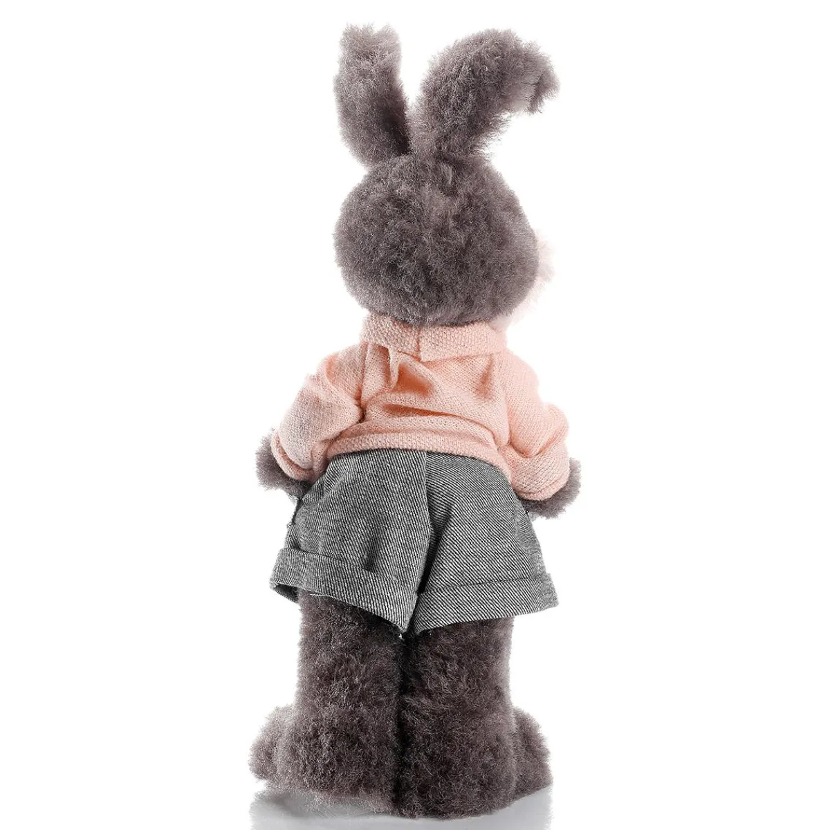 Best DecoWoerner Deko-Plüsch-Oster-Hase 40 Cm Hoch, Grau