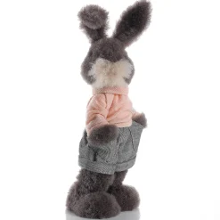Best DecoWoerner Deko-Plüsch-Oster-Hase 40 Cm Hoch, Grau