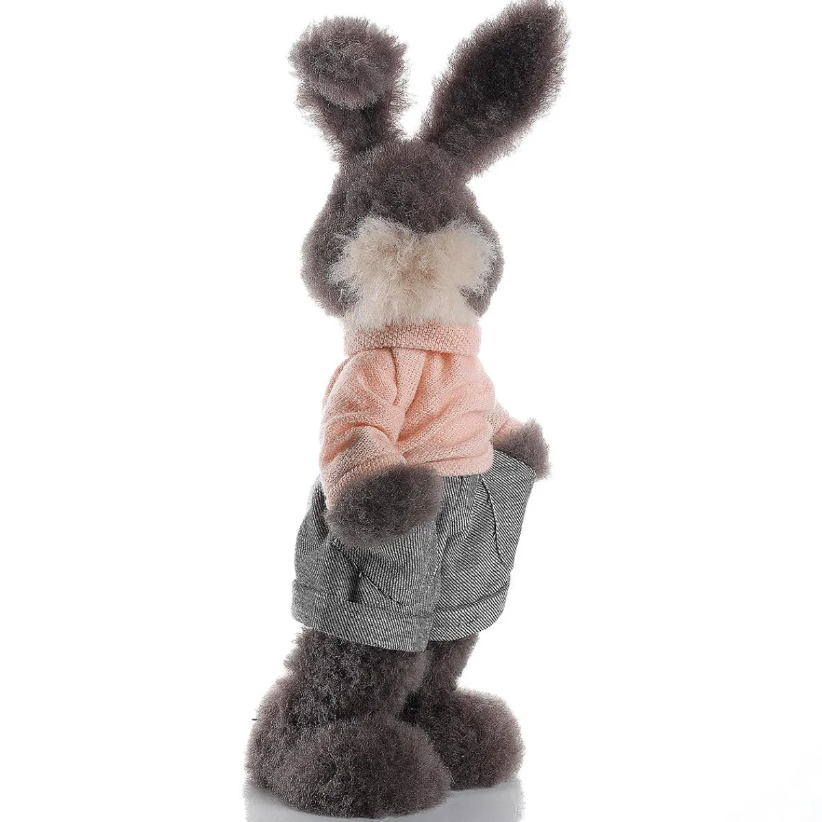 Best DecoWoerner Deko-Plüsch-Oster-Hase 40 Cm Hoch, Grau
