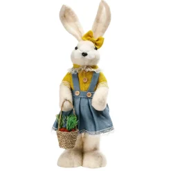 Hot DecoWoerner Deko-Plüsch-Oster-Hase 57 Cm Hoch, , Mit Körbchen Beige