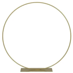 Discount DecoWoerner Dekoring Aus Metall Mit Standfuß, 30 Cm Ø gold