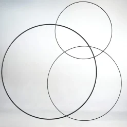 DecoWoerner Dekoring Aus Metall, 80 Cm Ø schwarz