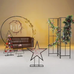 New DecoWoerner Dekoring Aus Metall, 100 Cm Ø schwarz