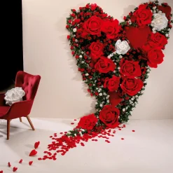 DecoWoerner Deko-Rosenblüte XL rot