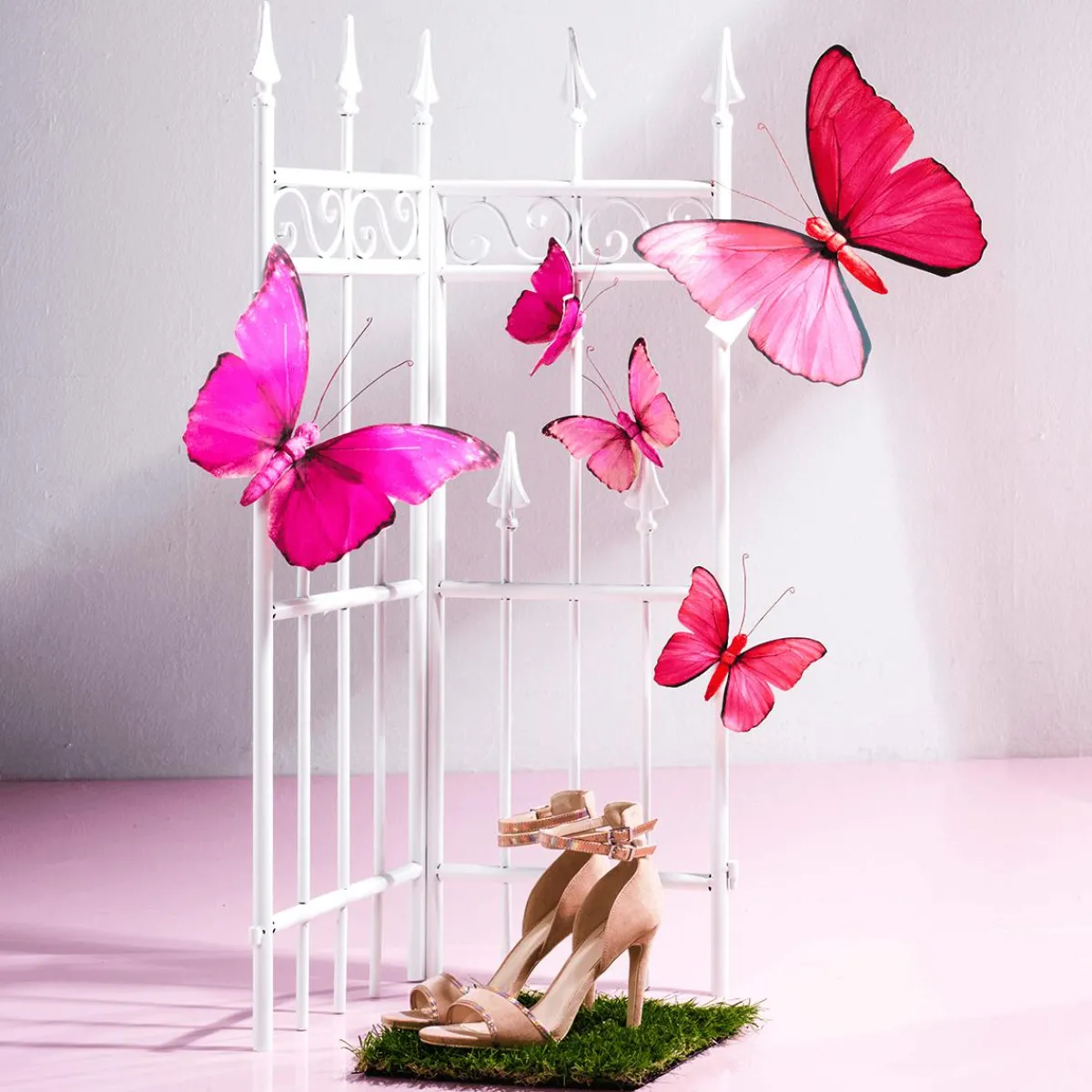 Best DecoWoerner Deko-Schmetterling Pink, 50 Cm rosa