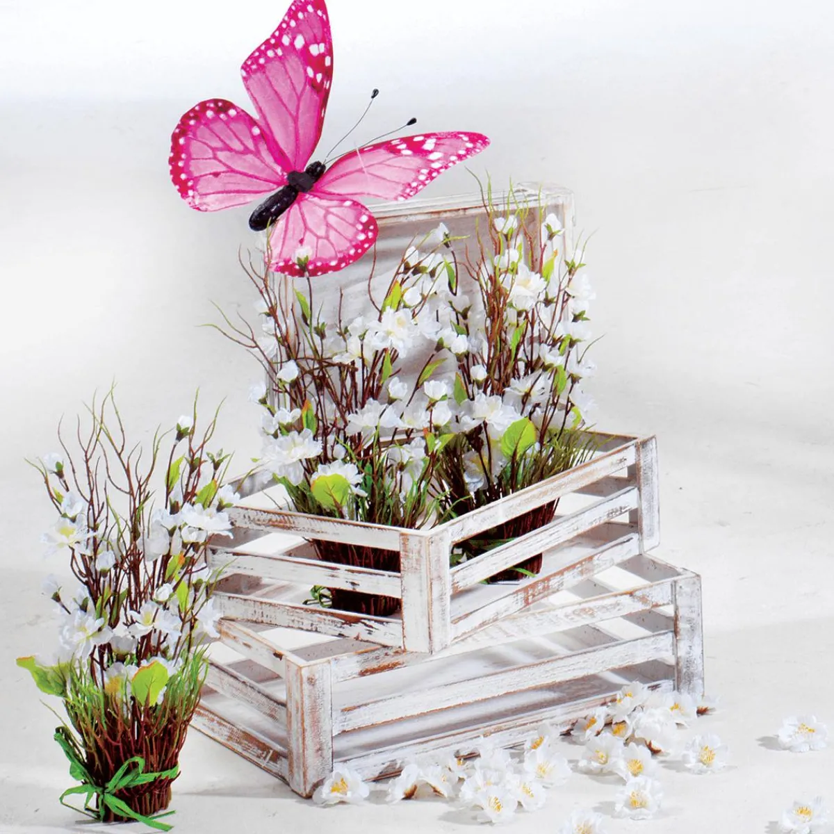 Best DecoWoerner Deko-Schmetterling Pink, 50 Cm rosa
