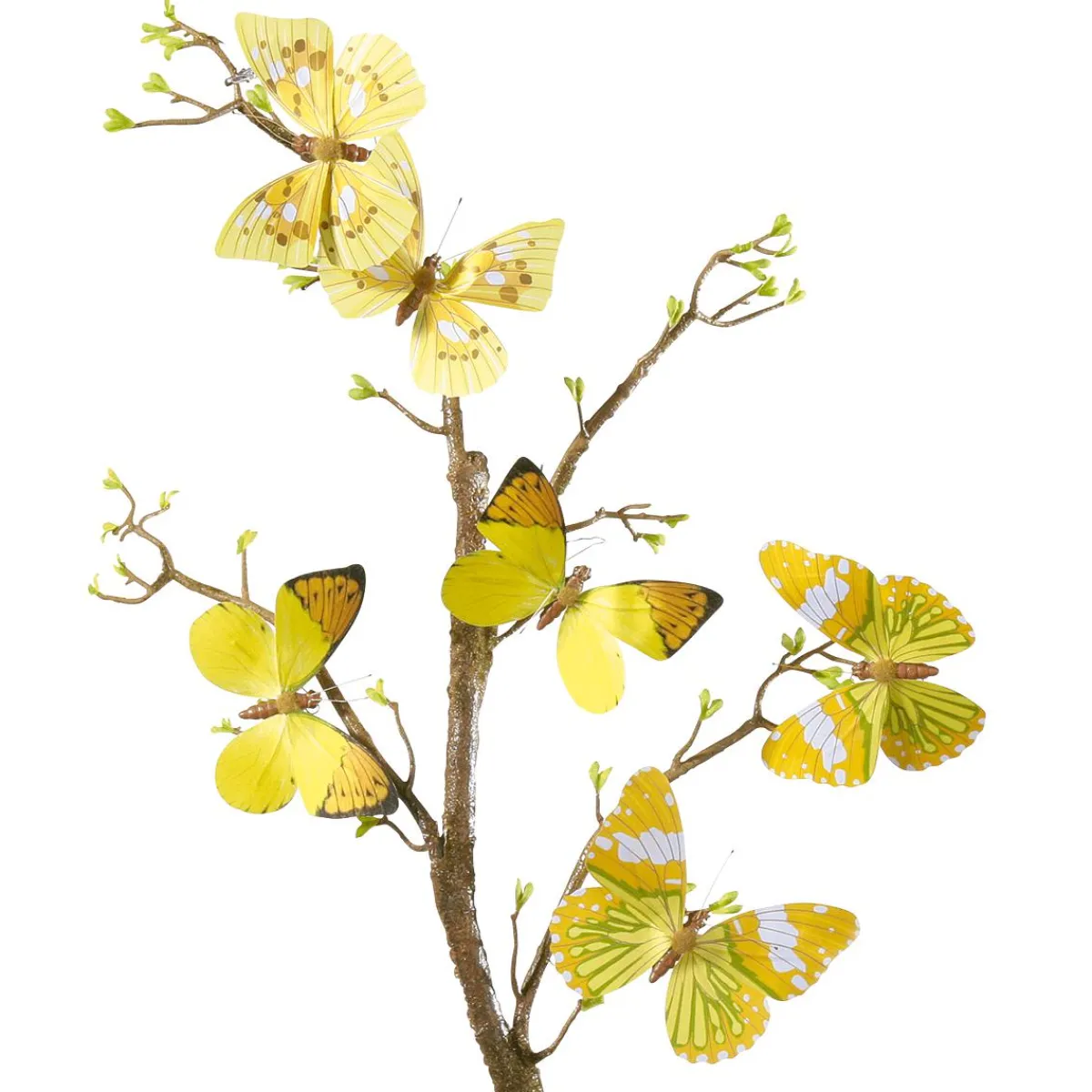 Best DecoWoerner Deko-Schmetterlinge, 10 Cm, , 6 Stück gelb