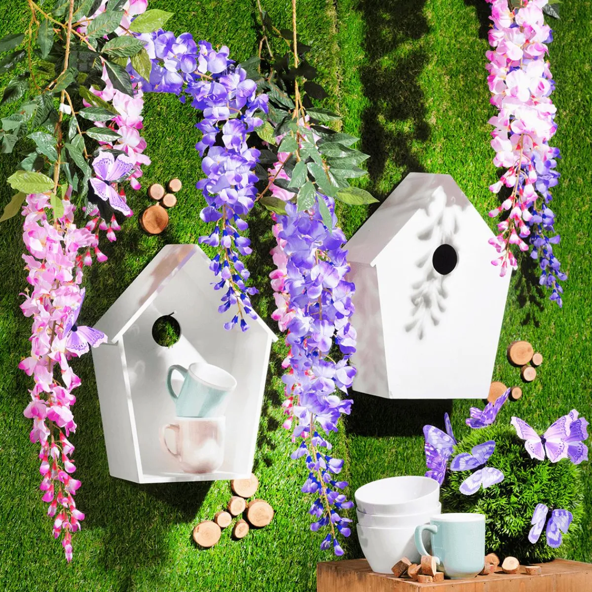 Sale DecoWoerner Deko-Schmetterlinge, 10 Cm, Lila, 6 Stück violett