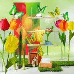 Online DecoWoerner Deko-Schmetterlinge 40 Cm 3 Stück grün