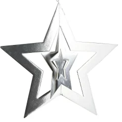 Hot DecoWoerner Dekostern Hänger , 48 Cm Ø silber