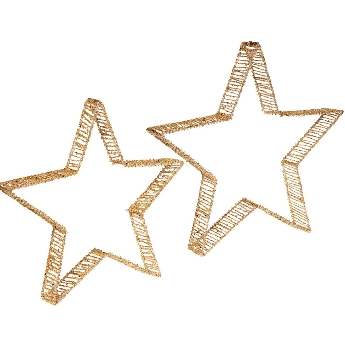 Clearance DecoWoerner Deko-Sterne 2 Stück 40-50 Cm Ø gold