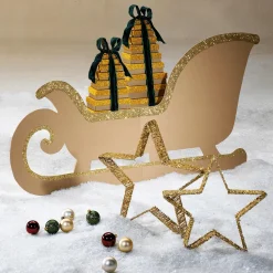 Clearance DecoWoerner Deko-Sterne 2 Stück 40-50 Cm Ø gold