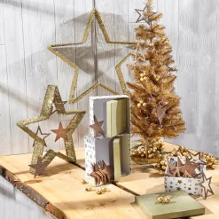 Clearance DecoWoerner Deko-Sterne 2 Stück 40-50 Cm Ø gold