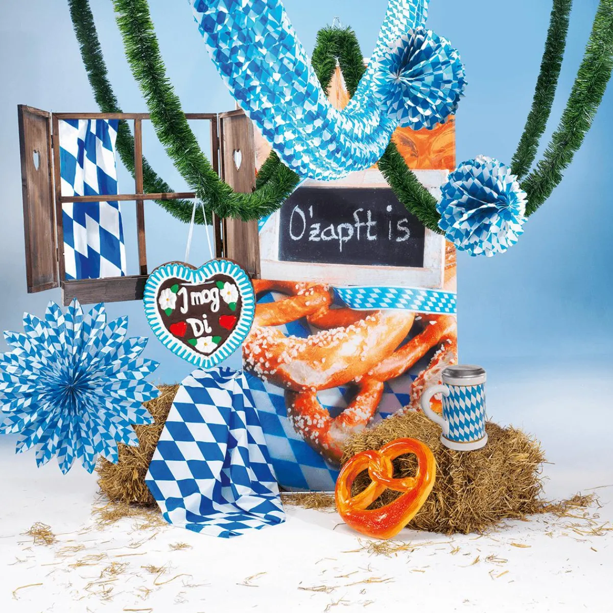 New DecoWoerner Dekostoff “Bayern“ 150 Cm Breit blau
