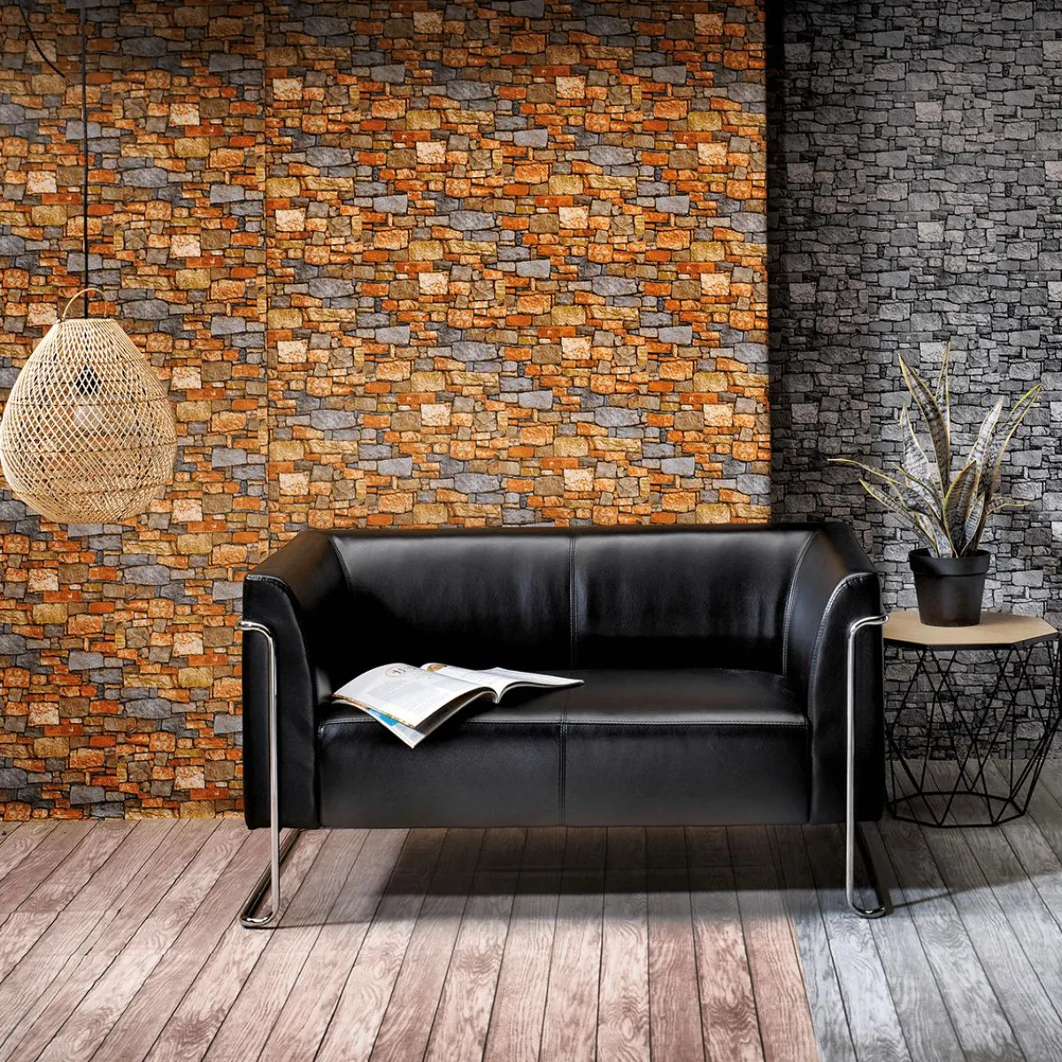 New DecoWoerner Dekostoff “Bretterwand“, 140 Cm Breit, Beige
