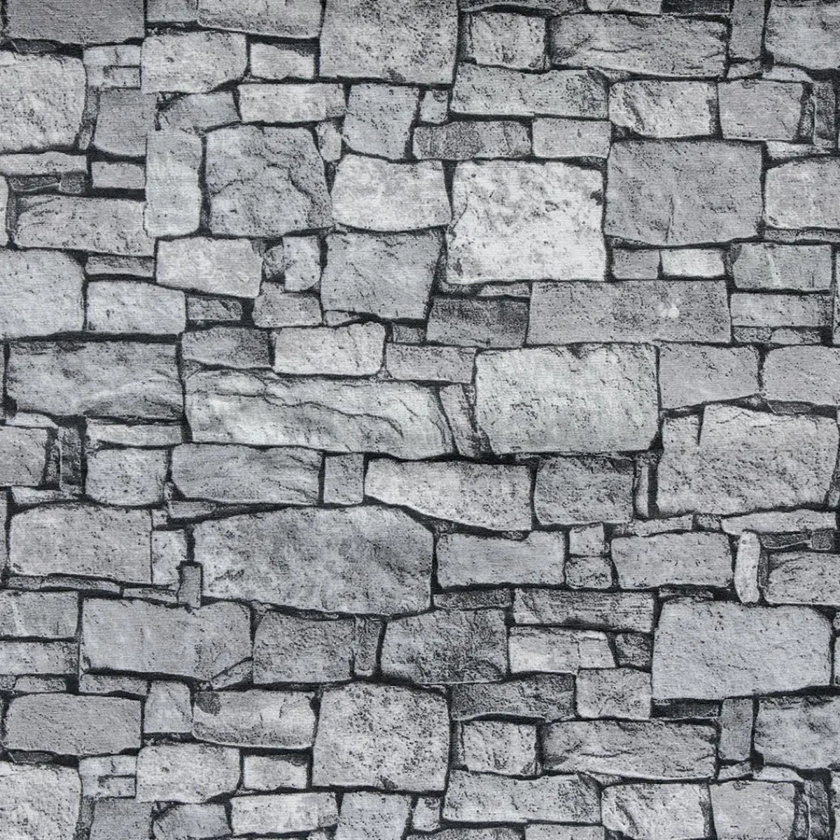Sale DecoWoerner Dekostoff “Steinwand“, 140 Cm Breit, Grau
