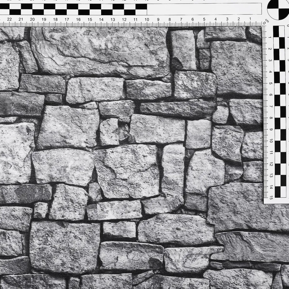 Sale DecoWoerner Dekostoff “Steinwand“, 140 Cm Breit, Grau