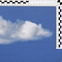 Clearance DecoWoerner Dekostoff “Wolken“ 150 Cm Breit blau