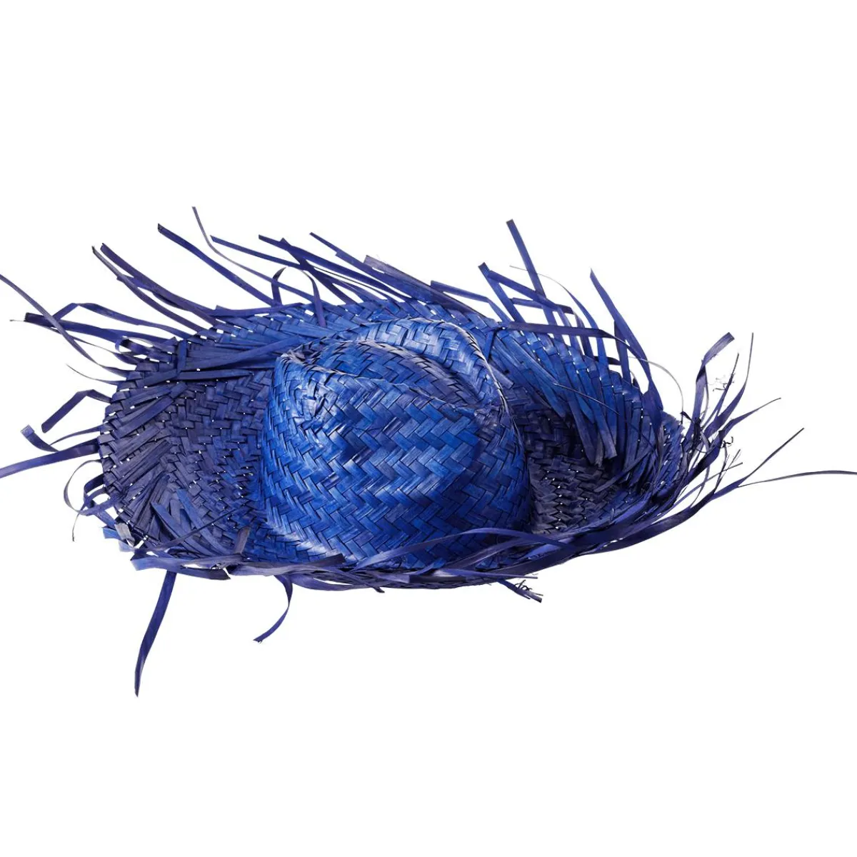 Clearance DecoWoerner Deko-Strohhut , 40 Cm Ø blau