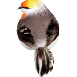 Best DecoWoerner Dekovogel Grau Orange 19 Cm mehrfarbig