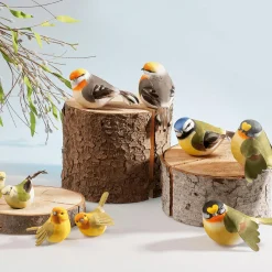 Best DecoWoerner Dekovogel Grau Orange 19 Cm mehrfarbig