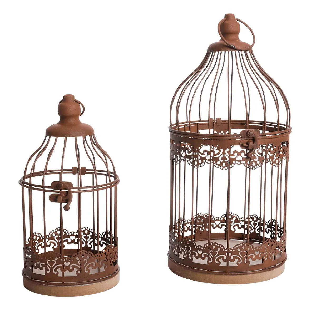 Clearance DecoWoerner Deko-Vogelkäfige In Rost-Optik, 35 Cm braun