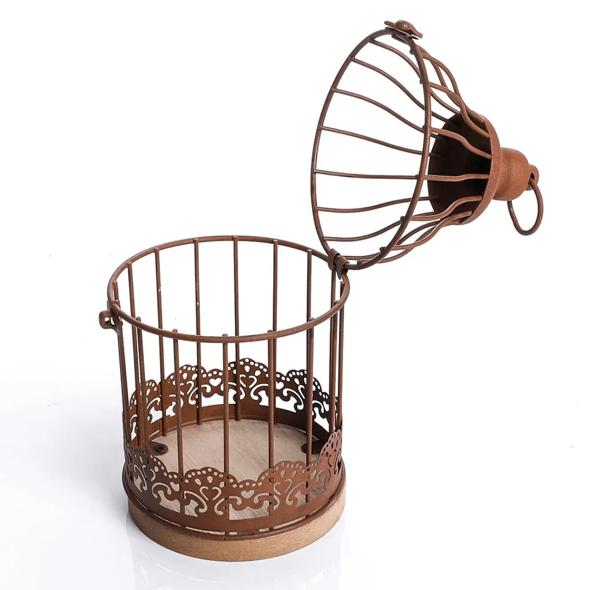 Clearance DecoWoerner Deko-Vogelkäfige In Rost-Optik, 35 Cm braun