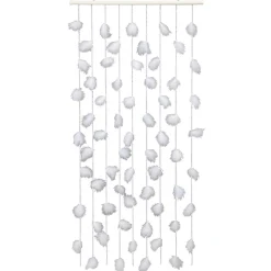 Sale DecoWoerner Dekovorhang Mit Federn, 190 X 90 Cm weiß