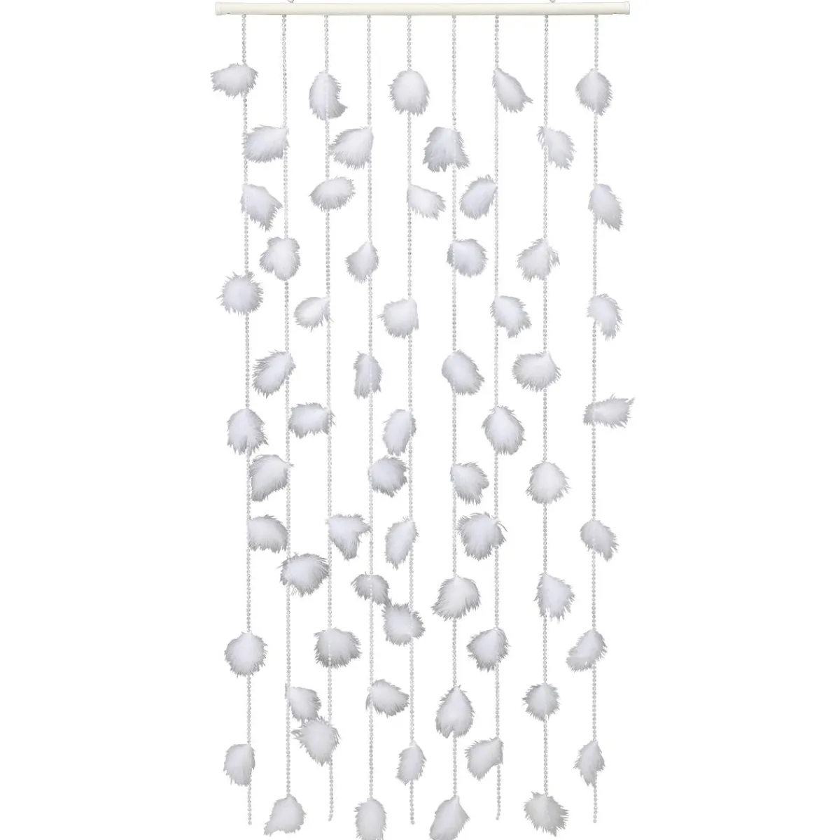 Sale DecoWoerner Dekovorhang Mit Federn, 190 X 90 Cm weiß