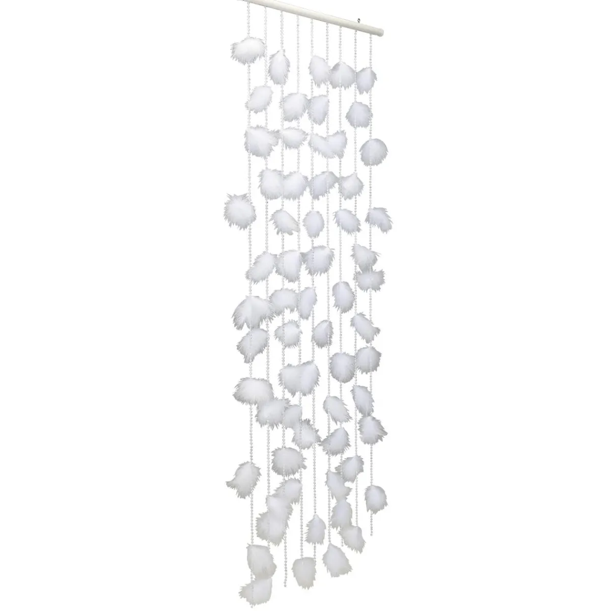 Sale DecoWoerner Dekovorhang Mit Federn, 190 X 90 Cm weiß