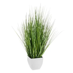 Online DecoWoerner Deko-Zebragras Im Weißen Topf 50 Cm grün