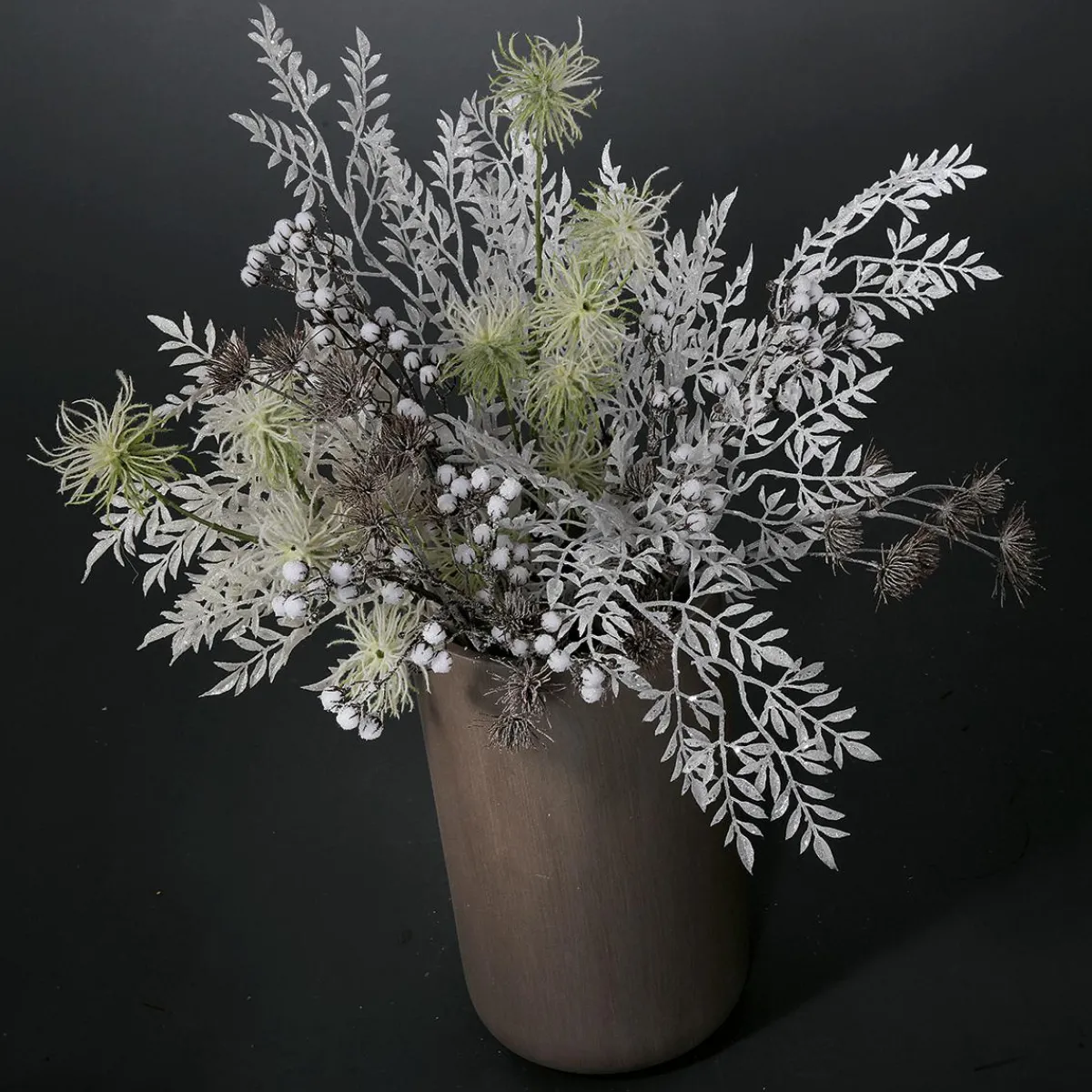 Online DecoWoerner Dekozweig Clematis-Fruchtstand 87 Cm weiß