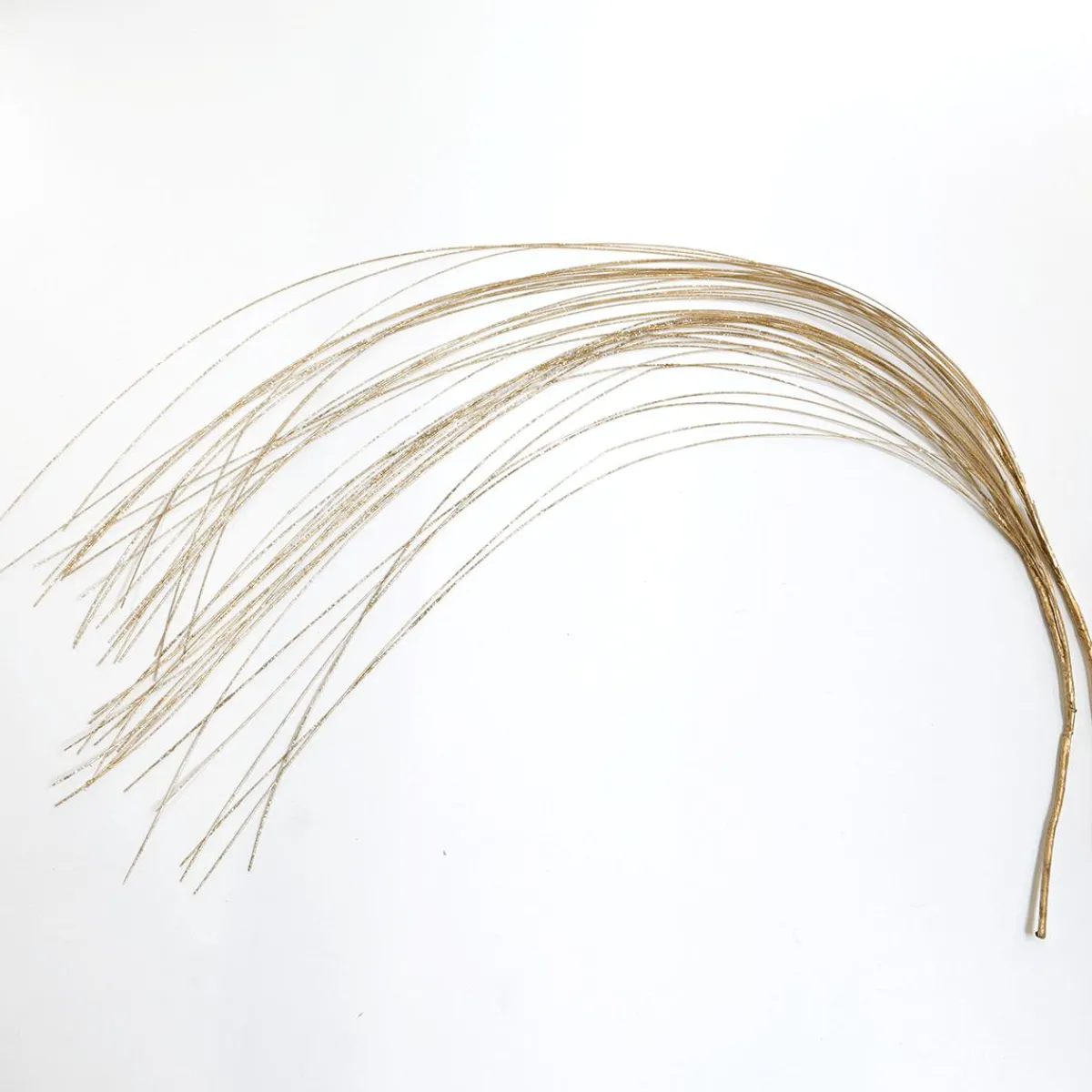 DecoWoerner Dekozweig gras, Pack á 2 Stück gold