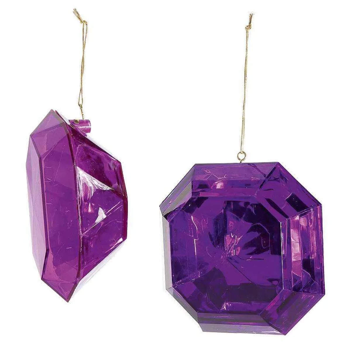 Discount DecoWoerner Diamanten-Hänger Lila 2 Stück violett