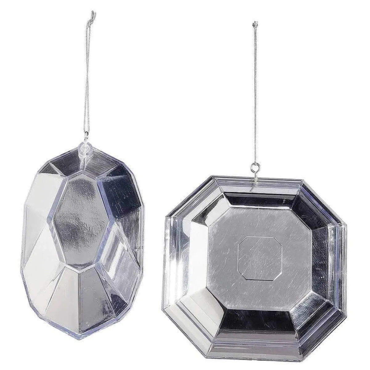 Hot DecoWoerner Diamanten-Hänger 2 Stück silber