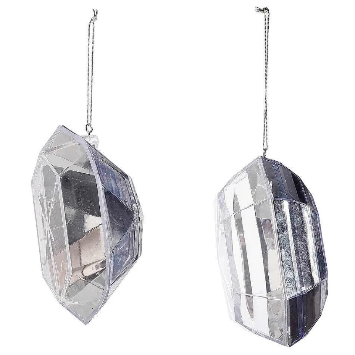 Hot DecoWoerner Diamanten-Hänger 2 Stück silber