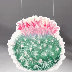 Clearance DecoWoerner Display-Hänger "Kugelkaktus" Pink rosa