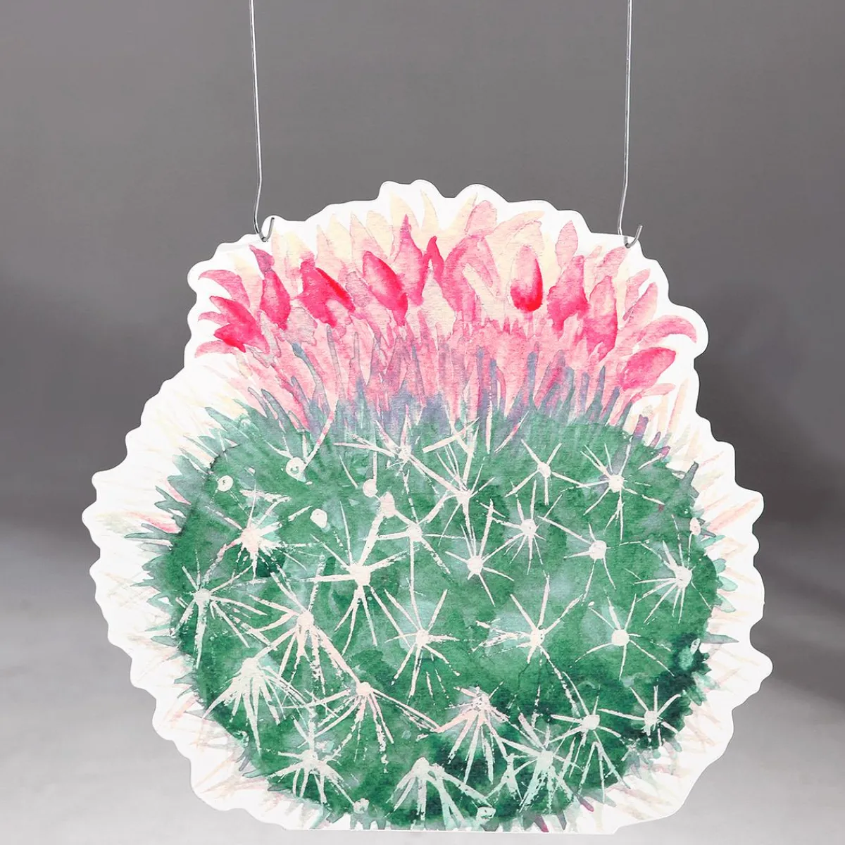 Clearance DecoWoerner Display-Hänger "Kugelkaktus" Pink rosa